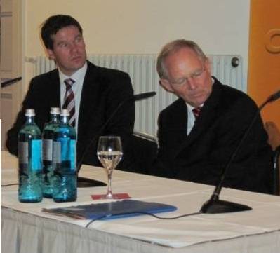 Dirk Stettner und  Bundesfinanzminister Dr. Wolfgang Schuble