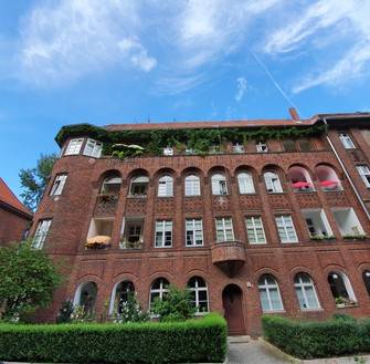 Immer wieder  beeindruckend und ein architektonischer Hochgenuss: die von C.J. Bhring 1912-1914 erbauten Huser in der Woelck-Promenade, Foto Dr. Kersten Schulz