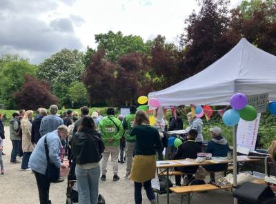 Infostand unter den Terrassen