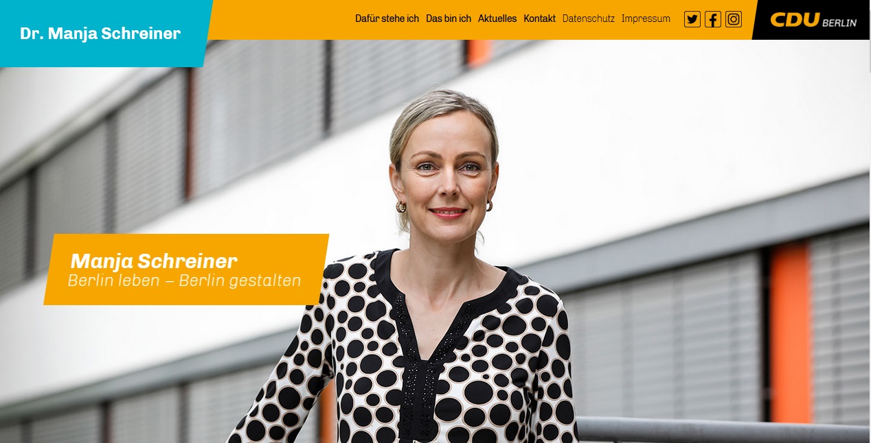 Screenshot Seite von Dr. Manja Schreiner