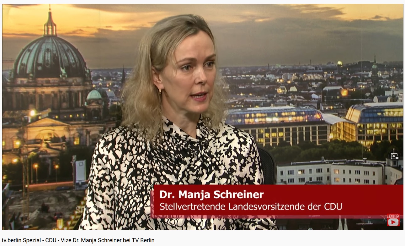 Screenshot aus der Sendung siehe Link, Dr. Manja Schreiner